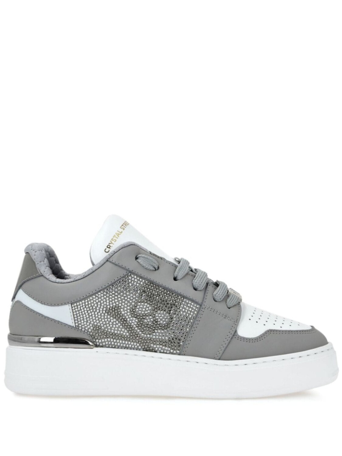 Philipp Plein кеды с кристаллами, серый