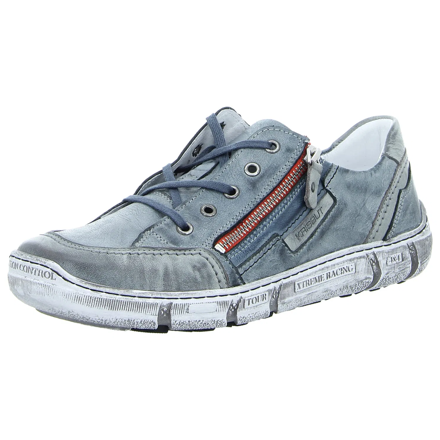 Сникерсы низкие кожаные Krisbut, синий