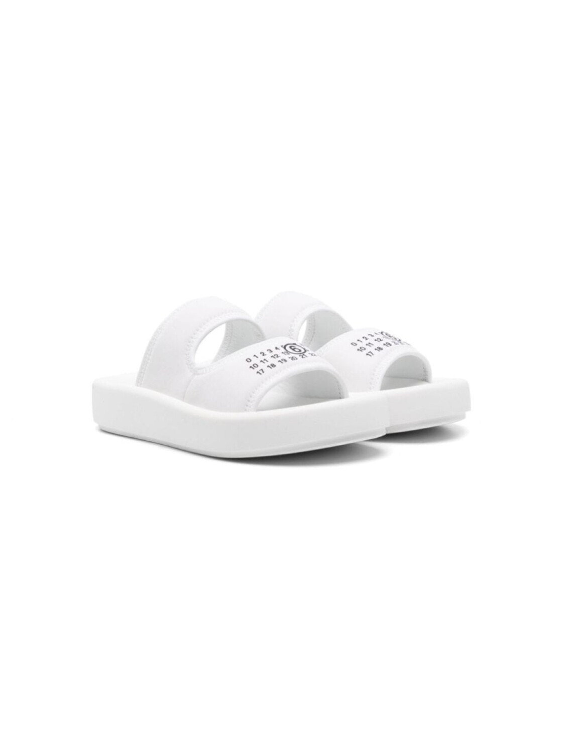 

MM6 Maison Margiela Kids шлепанцы с логотипом, белый