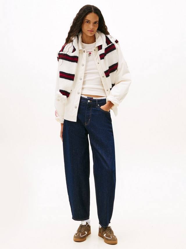 Графическая рабочая куртка Tommy Jeans Tommy Hilfiger, Ancient White — фото 4