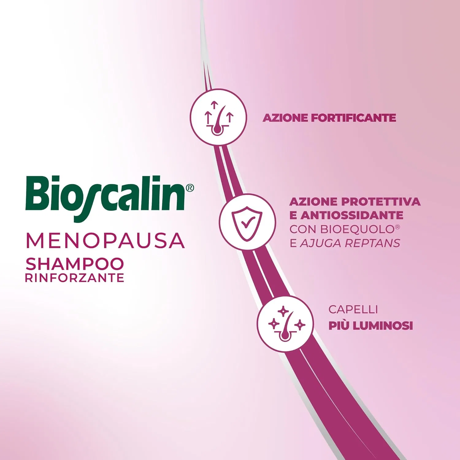 Укрепляющий шампунь Bioscalin MENOPAUSA для женщин 400 мл Bioscalin — фото 3