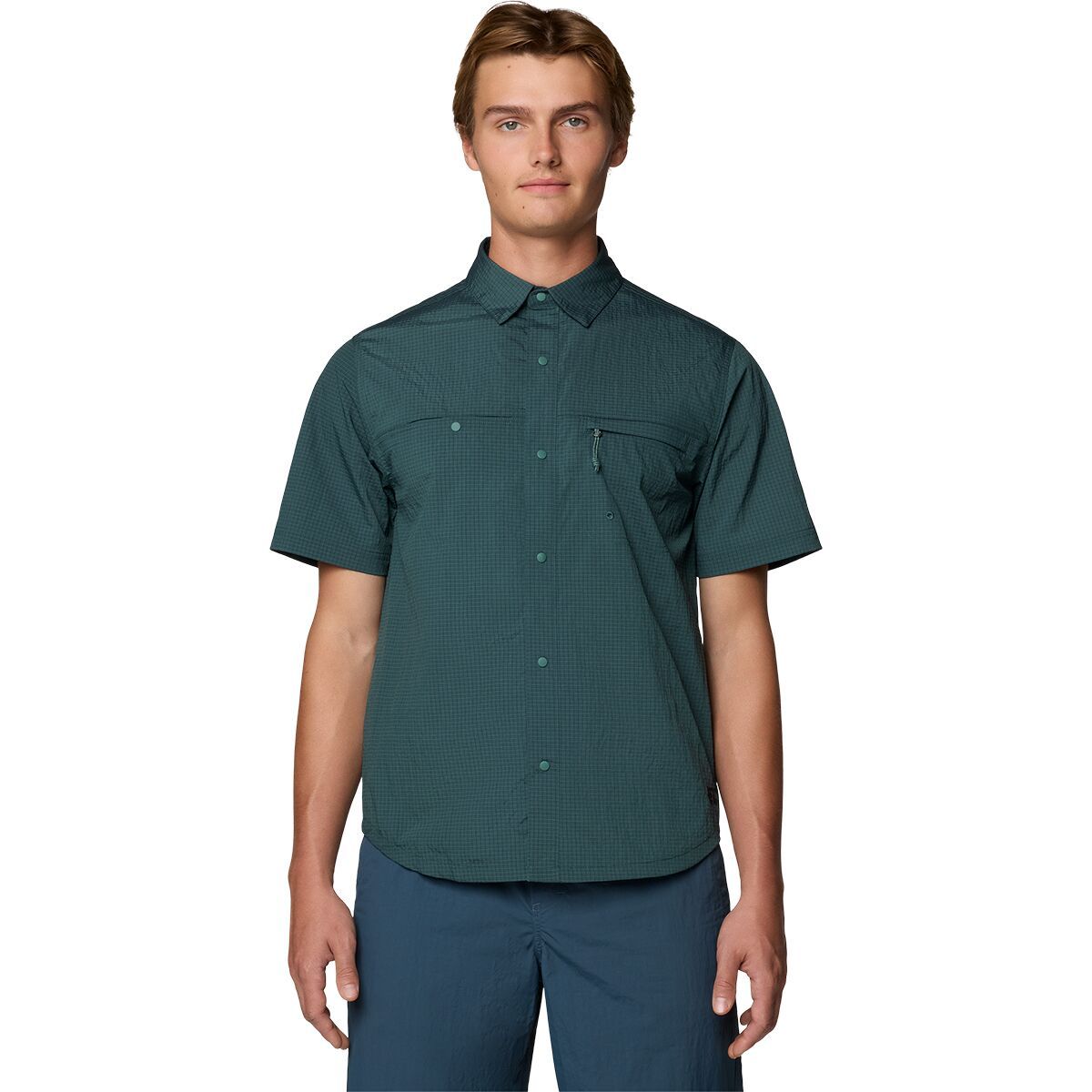 

Рубашка Stryder с коротким рукавом Mountain Hardwear, голубой