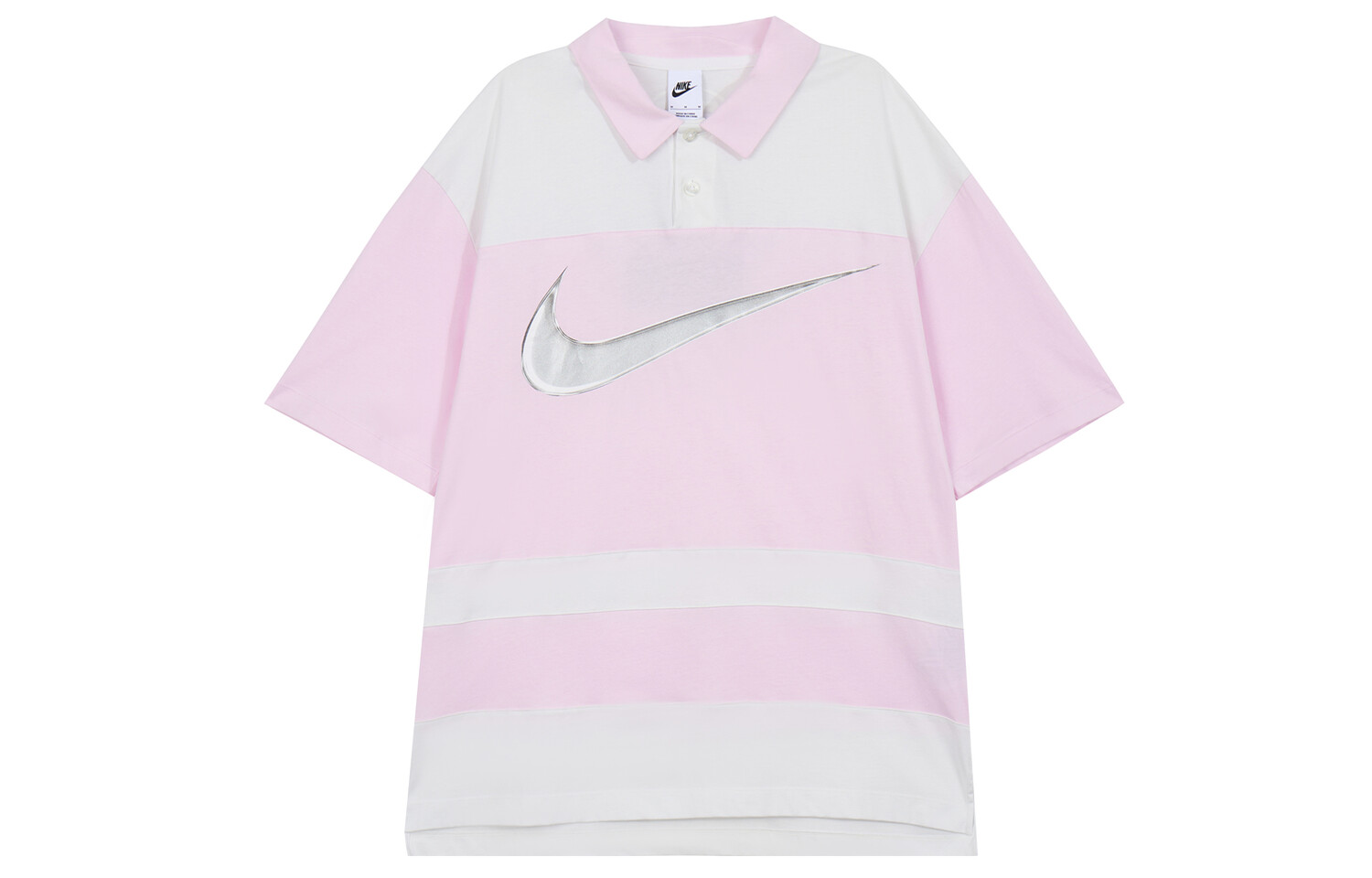 

Спортивная мужская рубашка-поло в стиле колор-блок, розовая Nike, цвет Foam Pink