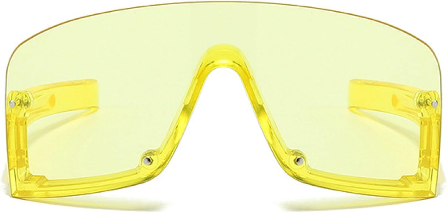 

Крупные квадратные солнцезащитные очки для мужчин и женщин, модные солнцезащитные очки обтекаемой формы, стильные большие дизайнерские солнцезащитные очки для женщин mincl, Yellow