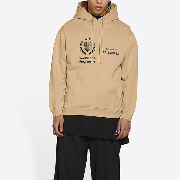 Толстовка x world food programme medium fit hoodie 'beige' Balenciaga, бежевый — фото 4