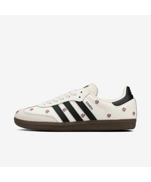 Унисекс кроссовки adidas SAMBA OG из натуральной кожи с вышивкой, белые — фото 4
