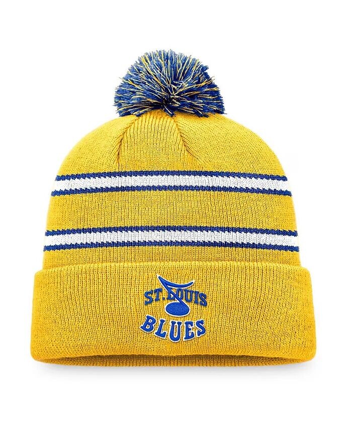 

Мужская синяя вязаная шапка St. Louis Blues Special Edition 2.0 с манжетами и помпоном Fanatics