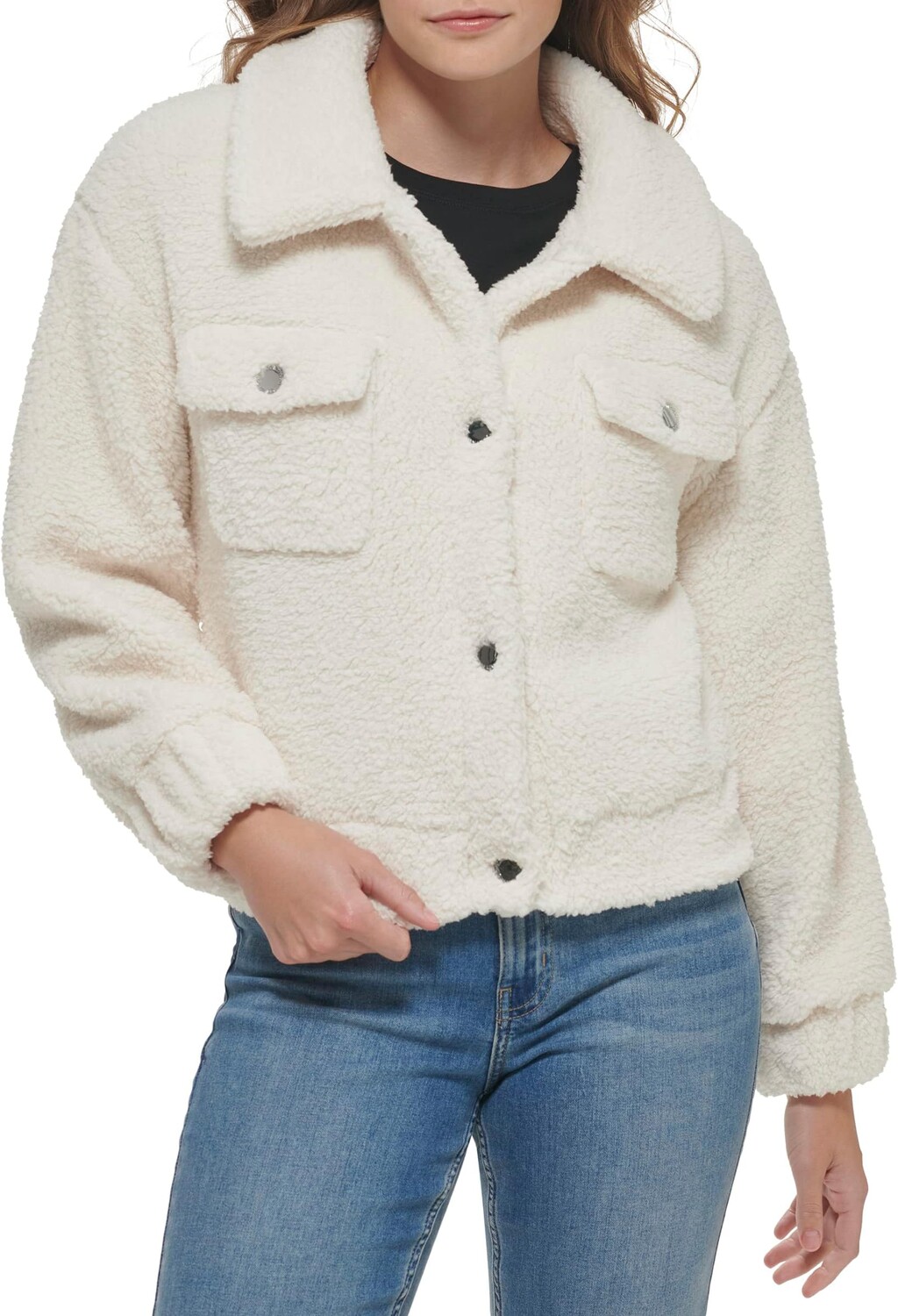 

Куртка Calvin Klein Button Front with Pockets, цвет Soft White