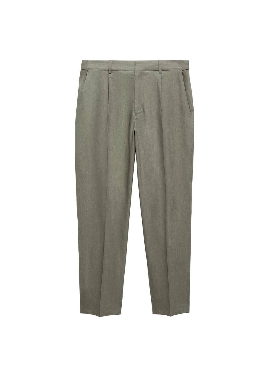 

Обычные брюки со складками спереди MANGO MAN Fred, Olive