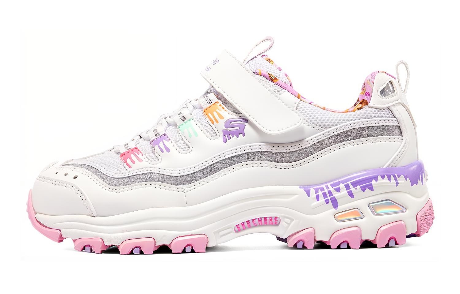 

Skechers Детские повседневные кроссовки White Pink для подростков