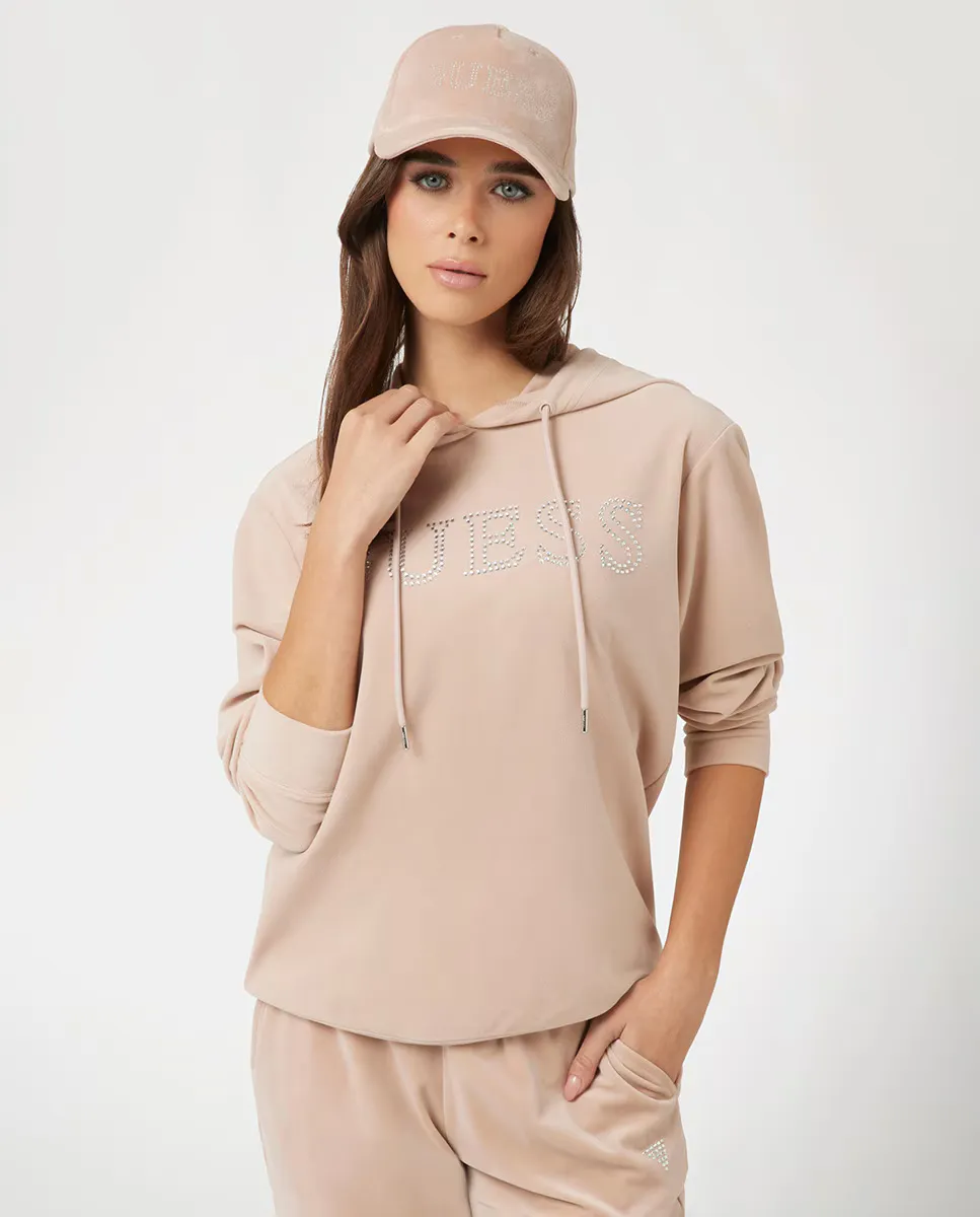 

Женская толстовка с капюшоном Guess, цвет Crema