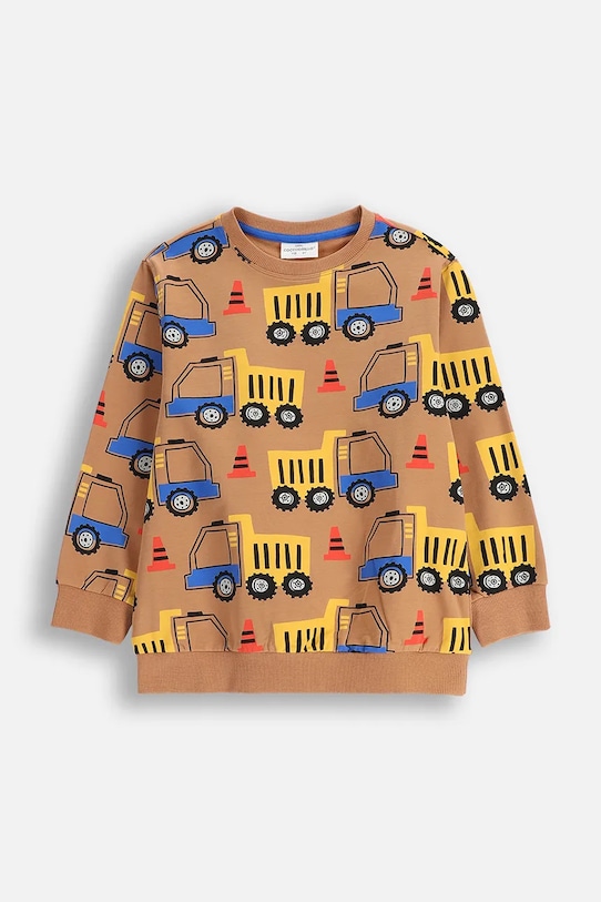 

Детская хлопковая толстовка Coccodrillo, коричневый