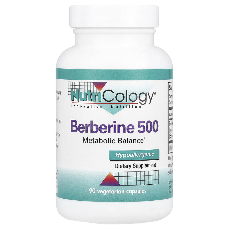 

Nutricology, берберин-500, 90 вегетарианских капсул