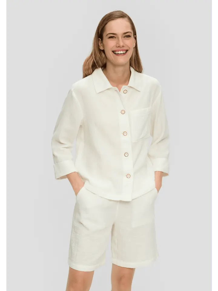 

Блуза sOliver Indoor Jacke langarm, кремовый