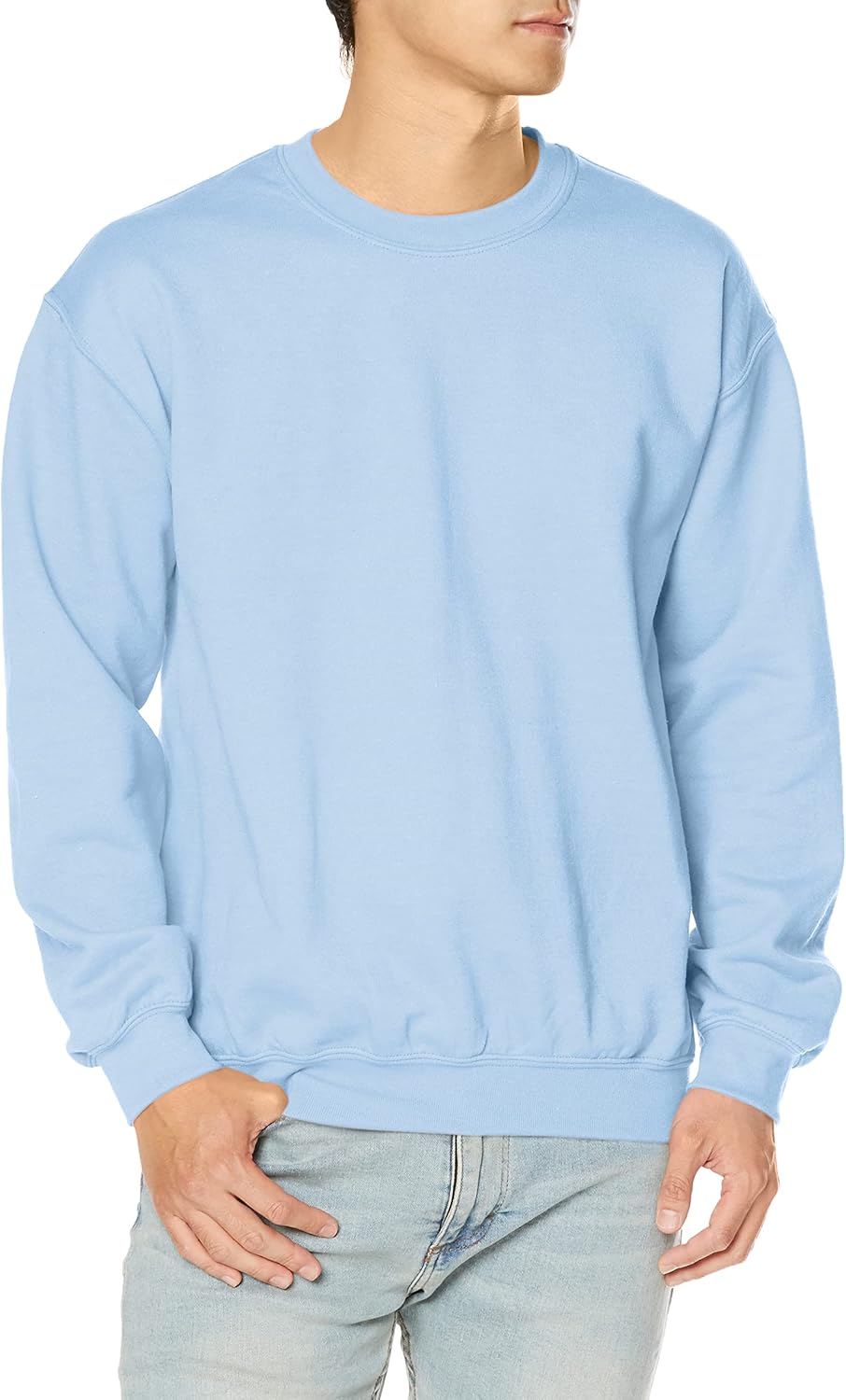 

Толстовка Gildan, 8.0 унций, плотная смесовая ткань, с круглым вырезом, светло-синий
