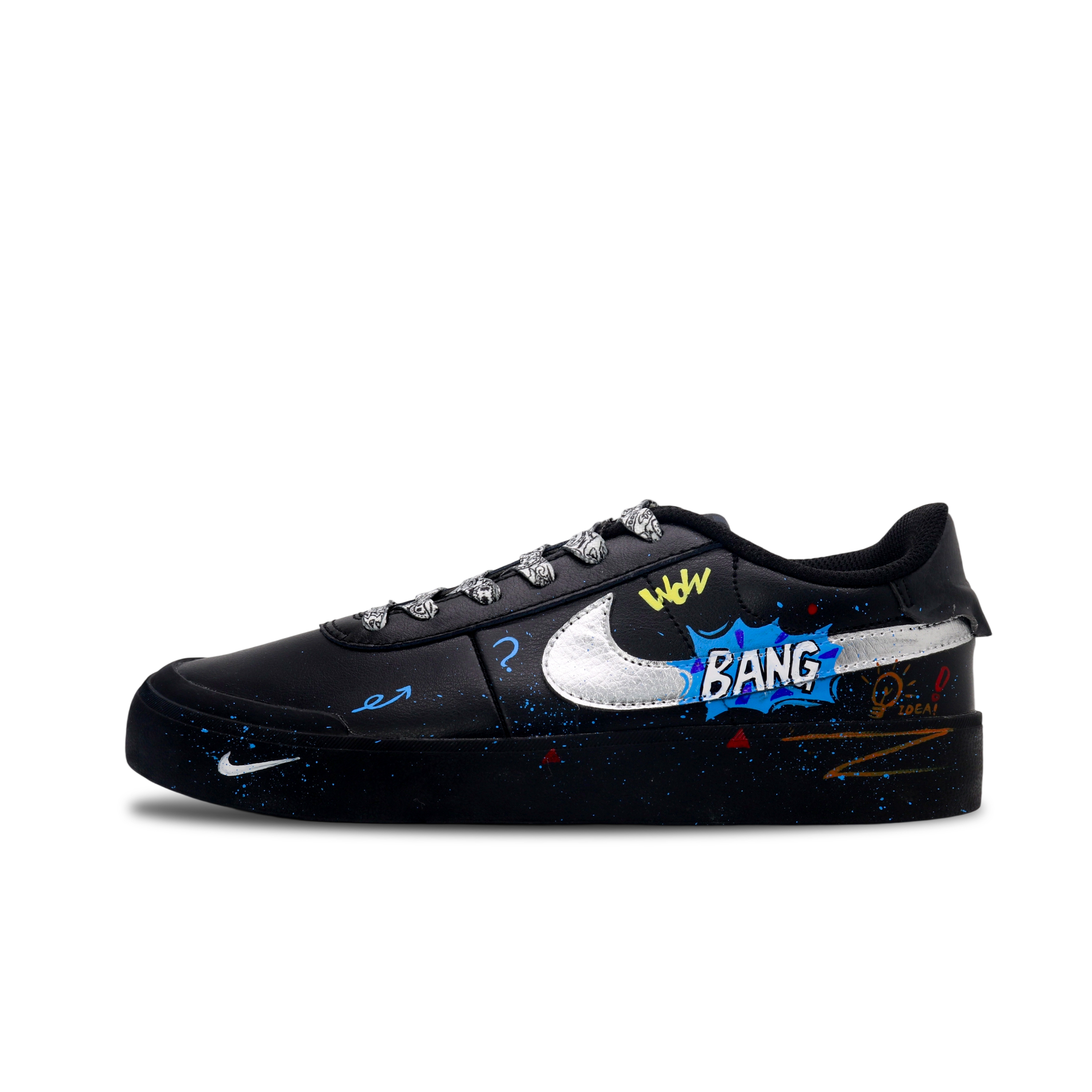 

Nike Кроссовки Court Shot Graffiti Wander для скейтбординга, износостойкие, низкие, черные, мужские