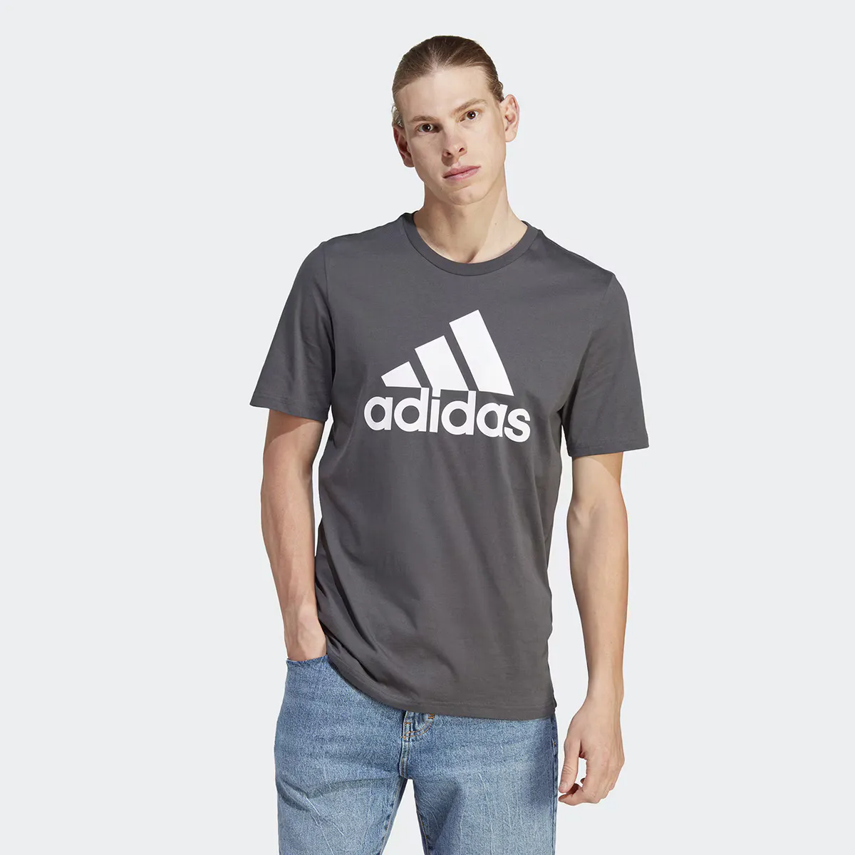 

Мужская футболка Adidas из одного джерси, серый
