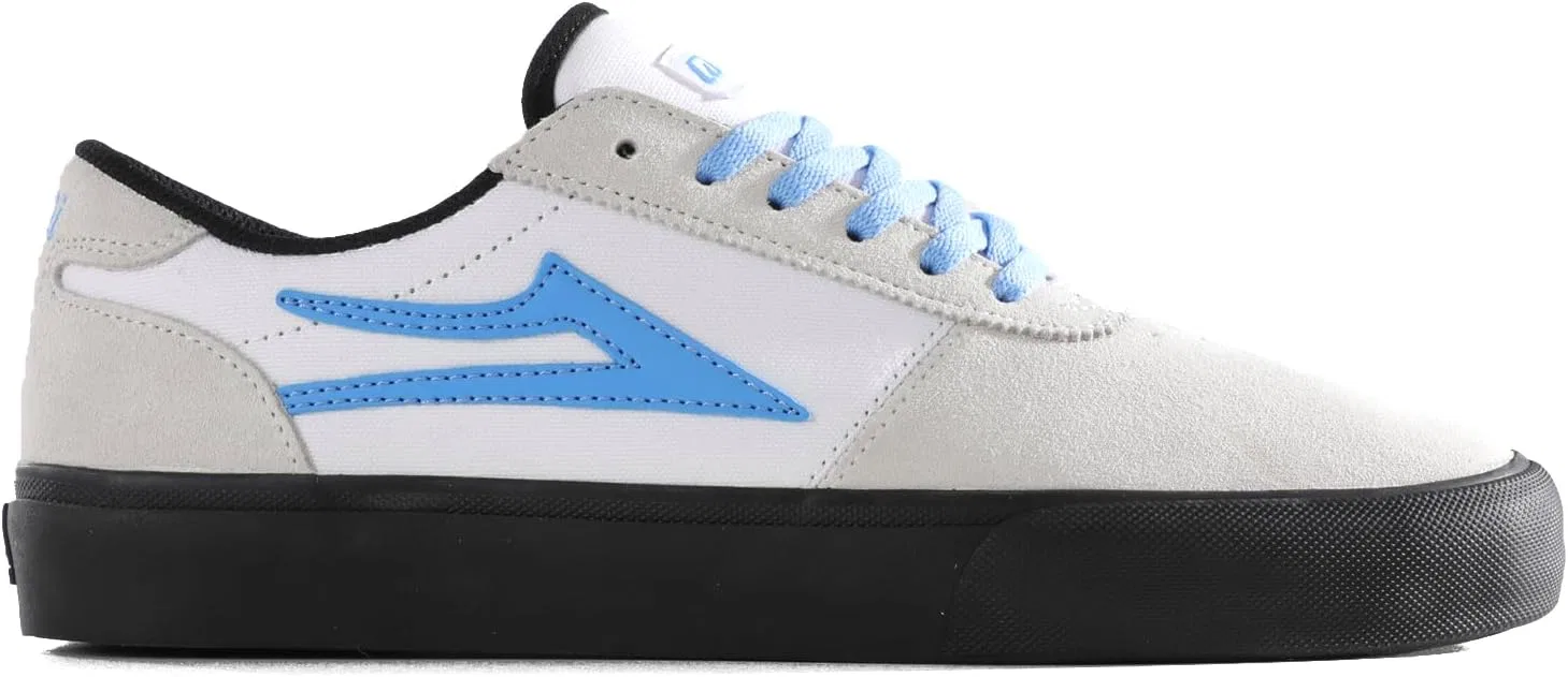 Мужские скейтбордистские кроссовки Lakai Manchester - низкие кроссовки для скейтбординга для мужчин, White Black Sky