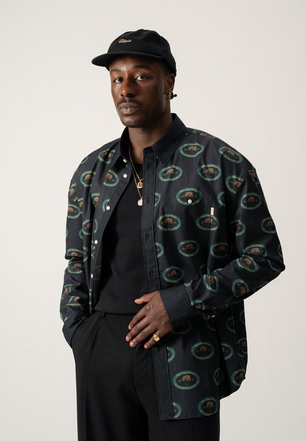 

Рубашка-блузка ALLOVER SHIRT UNISEX BLKVIS, черный