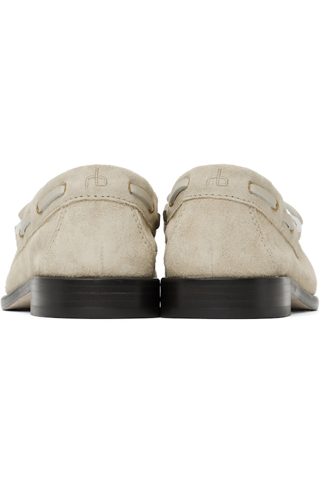 Картеровские лодочные туфли из итальянской замши Rag & Bone, цвет macadamia suede — фото 2