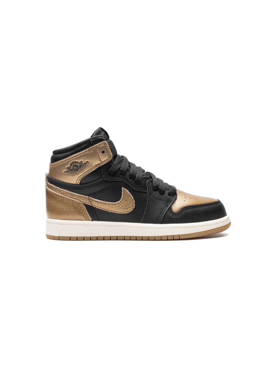 

Jordan Kids кроссовки Jordan 1 Retro High OG "Черный/Металлик Золото", черный