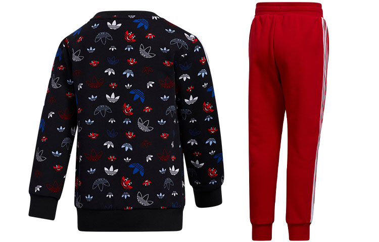 Повседневный спортивный костюм черный детский Adidas Originals, комплект (черный) — фото 3