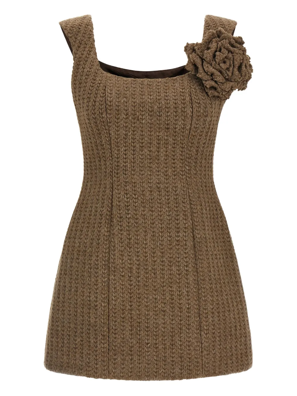 

Платье мини фактурной вязки Giuseppe Di Morabito, коричневый