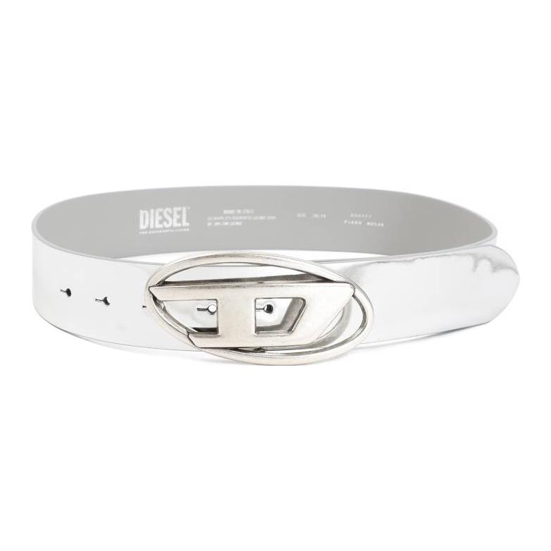 

DIESEL Овальный пояс с логотипом D, Silver