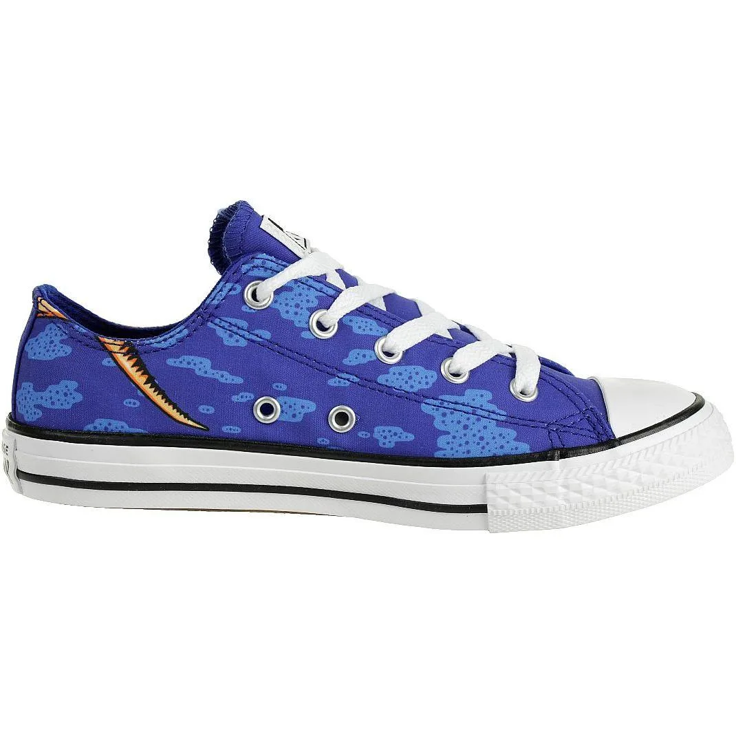 Converse Детские кеды CTAS Low Top из хлопка сине-белые — фото 3