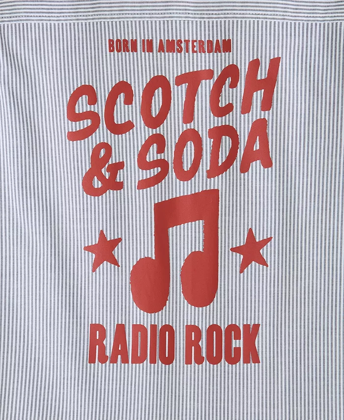 Графированная оксфордская рубашка для мальчиков Big Boys SCOTCH & SODA — фото 2