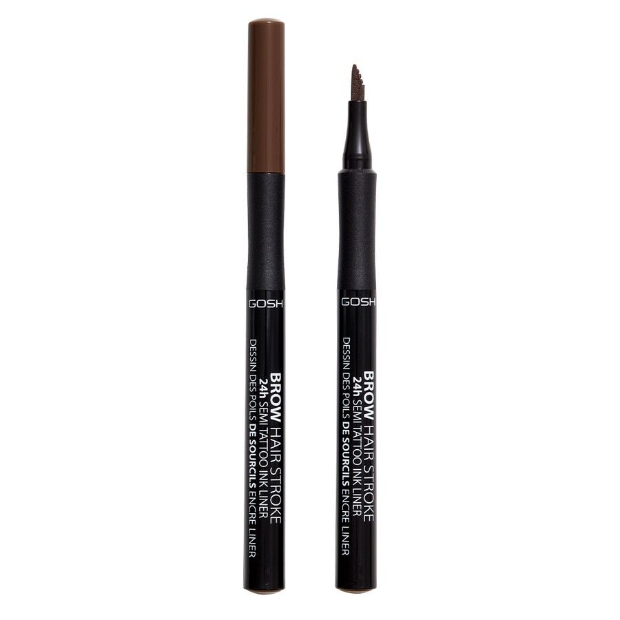 

Карандаш для бровей brow hair stroke 24h semi-tattoo ink pen Gosh Copenhagen, 003 dark brown, объем 1 мл
