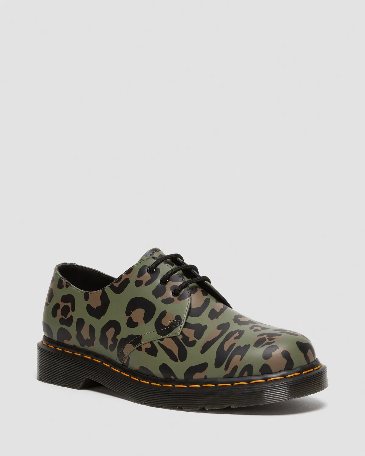 Мужские дерби Dr. Martens 1461 Leopard, цвета хаки — фото 2