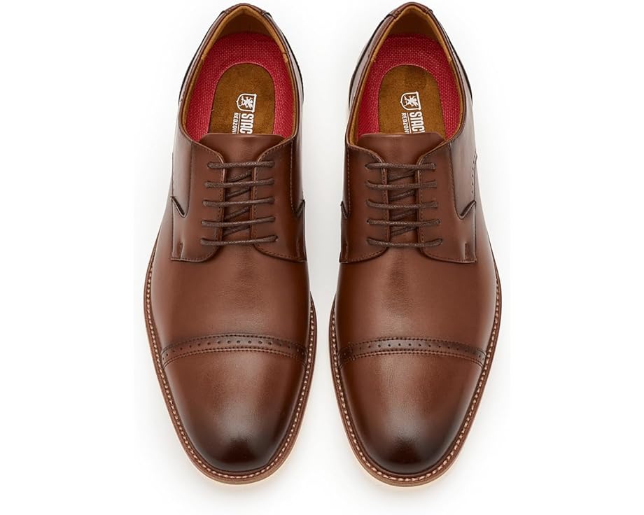 Мужские оксфорды Stacy Adams Vogel Cap Toe, Cognac — фото 2