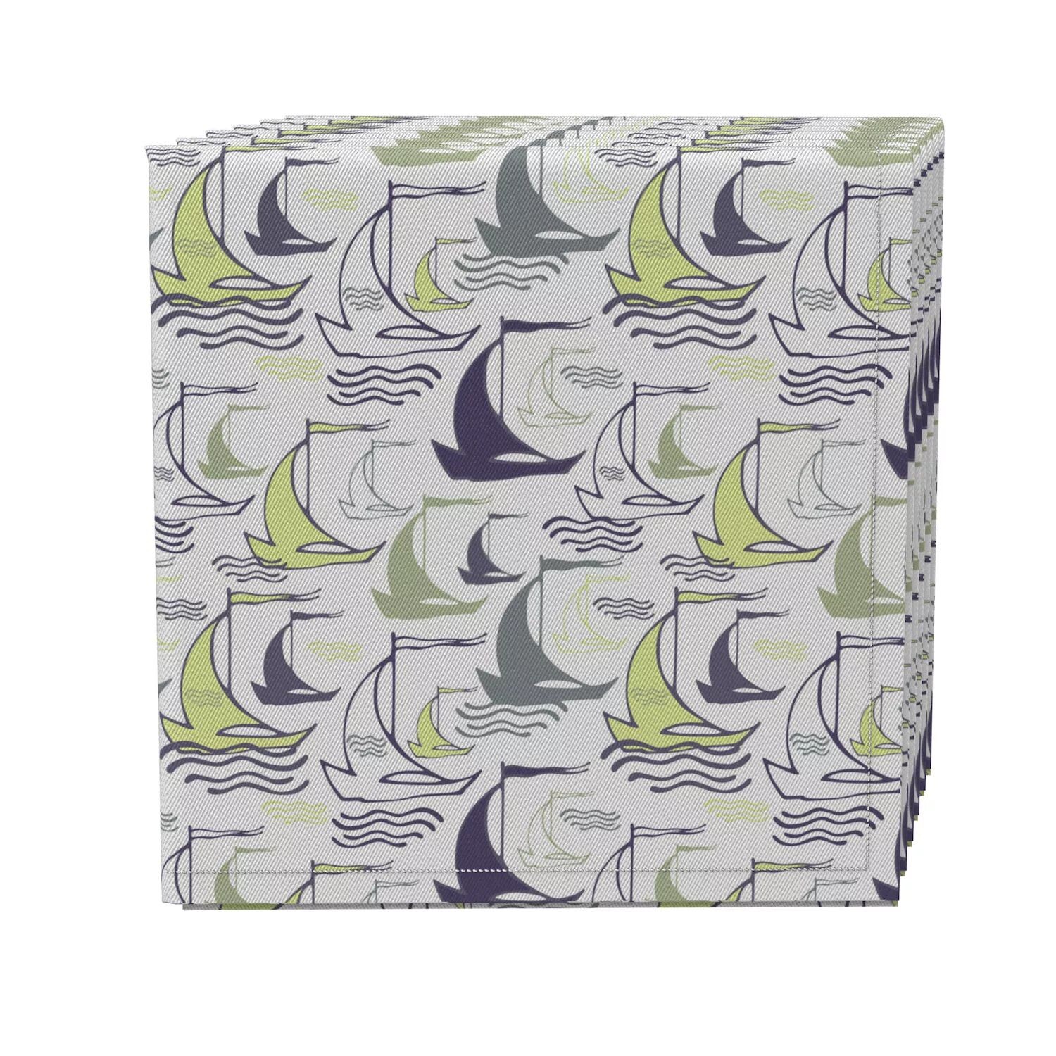 

Набор салфеток из 4 шт., 100% хлопок, 20x20 дюймов, Sailing Boats Design