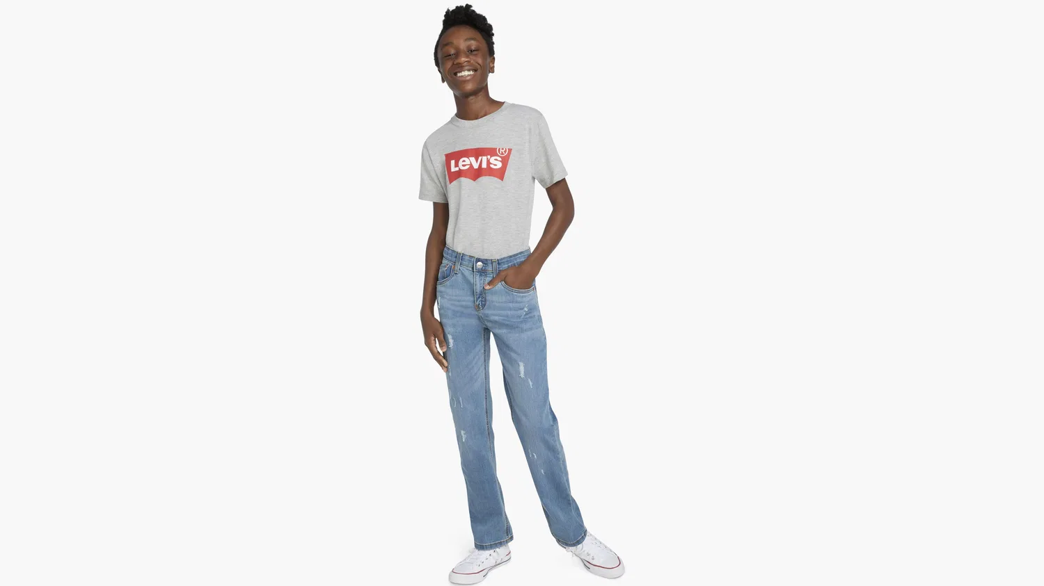 Джинсы 514 Straight Performance Jeans для мальчиков 8-20 размера Levi's, Medium Wash