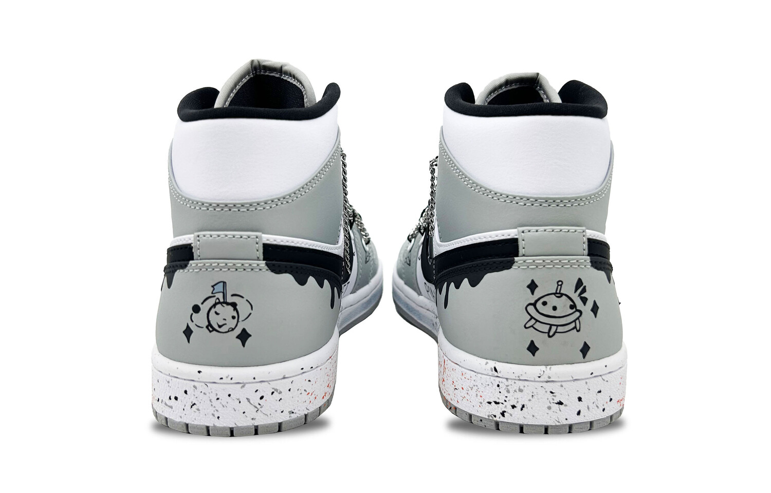 Jordan Air Jordan 1 винтажные баскетбольные кроссовки мужские, Gray — фото 3