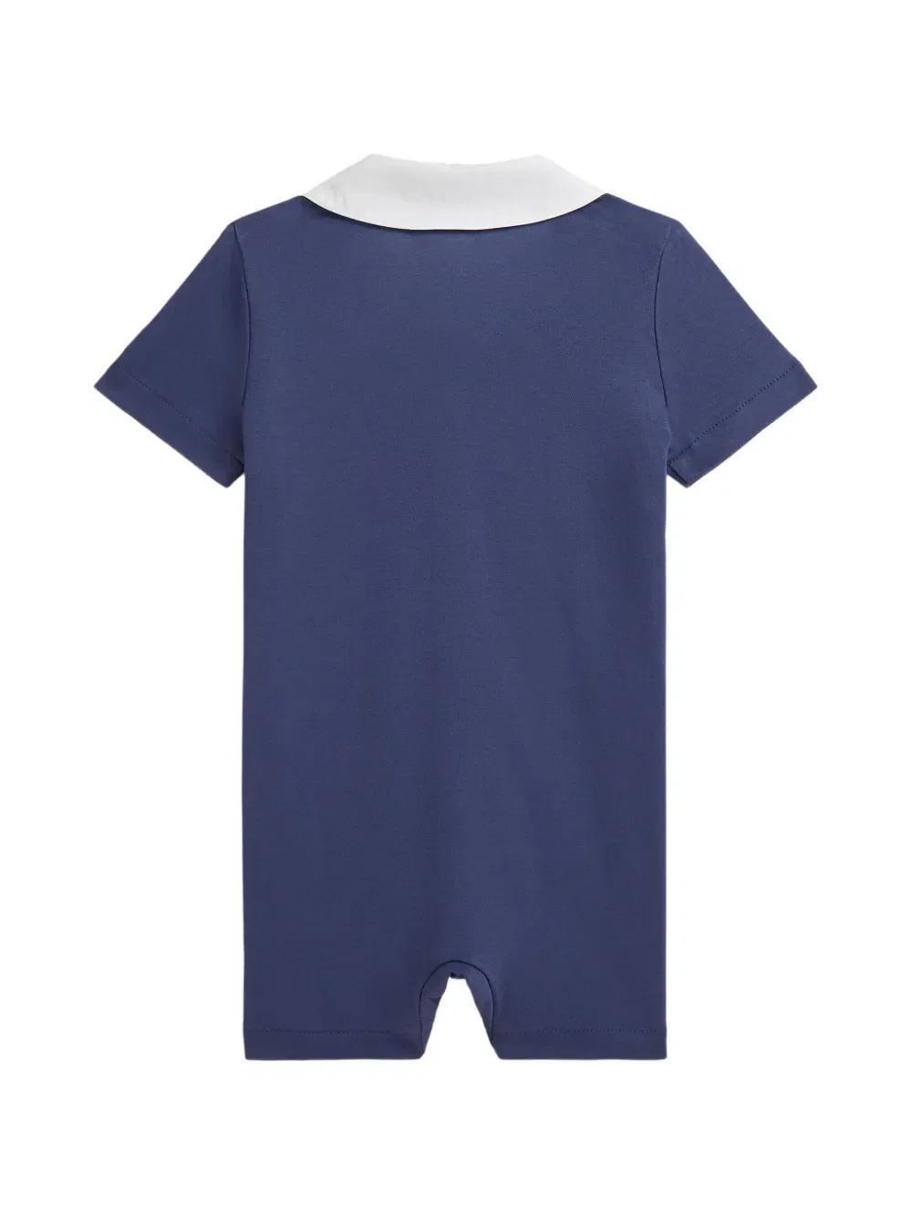 Комбинезон с вышитым воротником Polo Ralph Lauren Kids, синий — фото 2