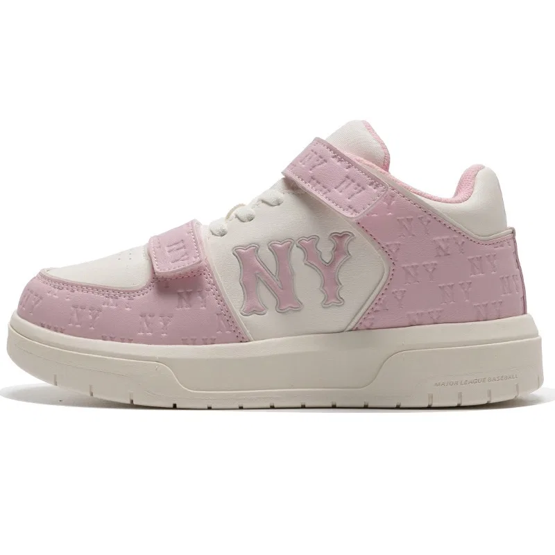 Детские кроссовки для скейтбординга New York Yankees низкие розовые унисекс MLB, Pink