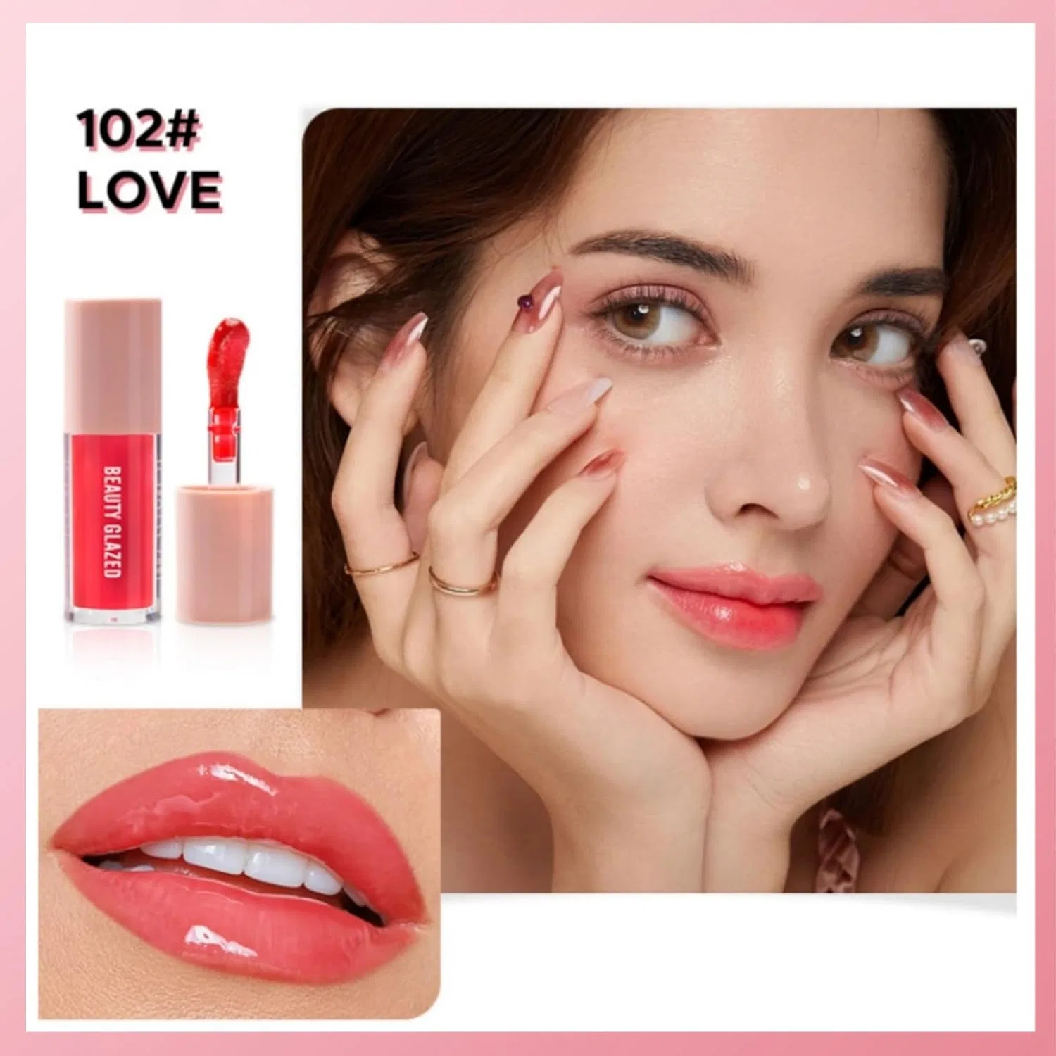 Набор для губ: карандаш и масло «Set A #202+102» Beauty Searcher, Set A #202+102 — фото 3