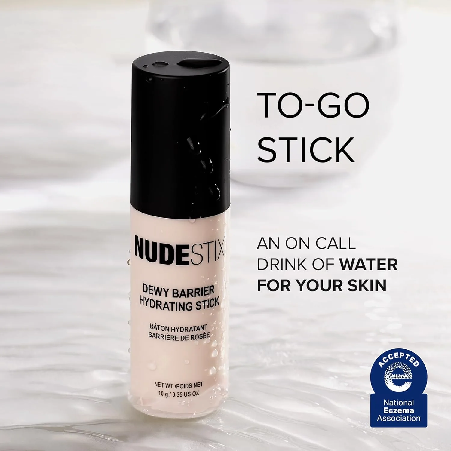 Крем для лица Nudestix — Dewy Barrier Hydrating Stick - увлажняющий бальзам с керамидами, скваланом, бакучиолом и — фото 2