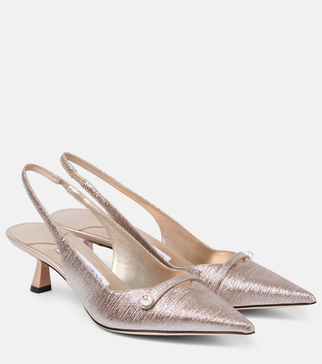 Туфли Amita 45 с блестками и пяткой Jimmy Choo, Macaron