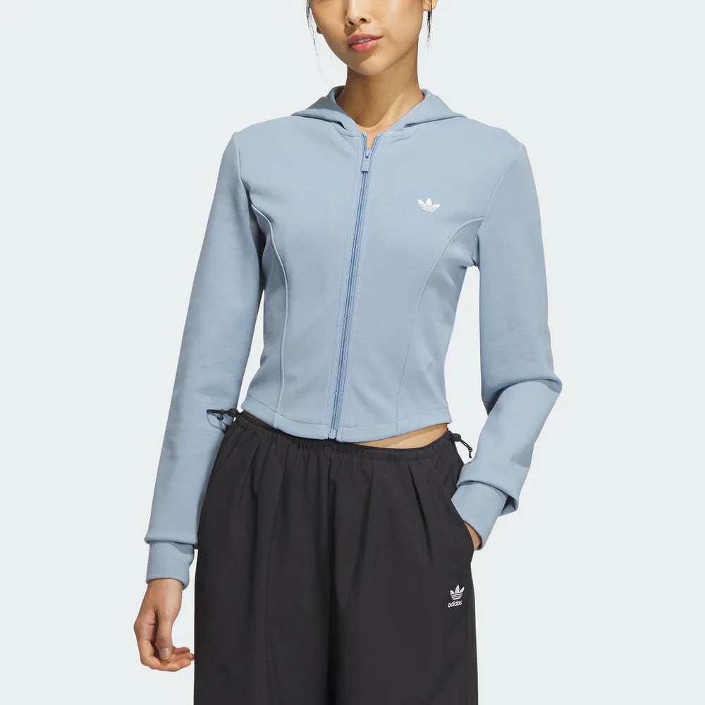 Adidas Originals Куртка Hot Girl Collection, текстурированная, синяя — фото 4