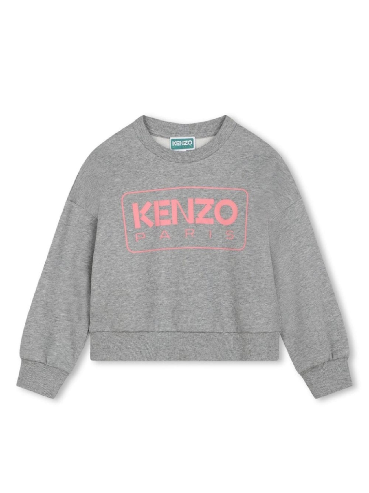 

Kenzo Kids меланжевая толстовка с логотипом, серый