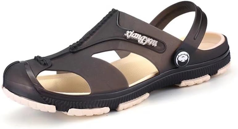 

Мужские легкие летние открытые сандалии с закрытым носком для прогулок, спорта и пляжа Zonkacen, черный