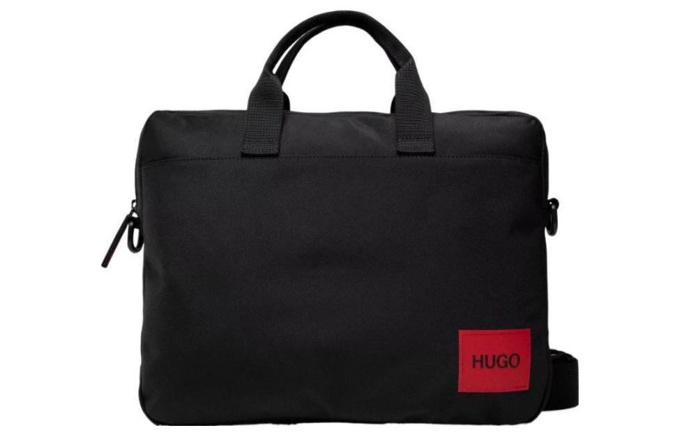 

HUGO BOSS Тканевая наплечная сумка мужская черная