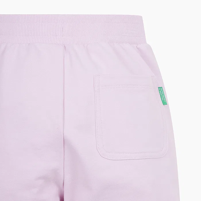Детские джоггеры с надписью лавандового цвета от Benetton Kids — фото 4