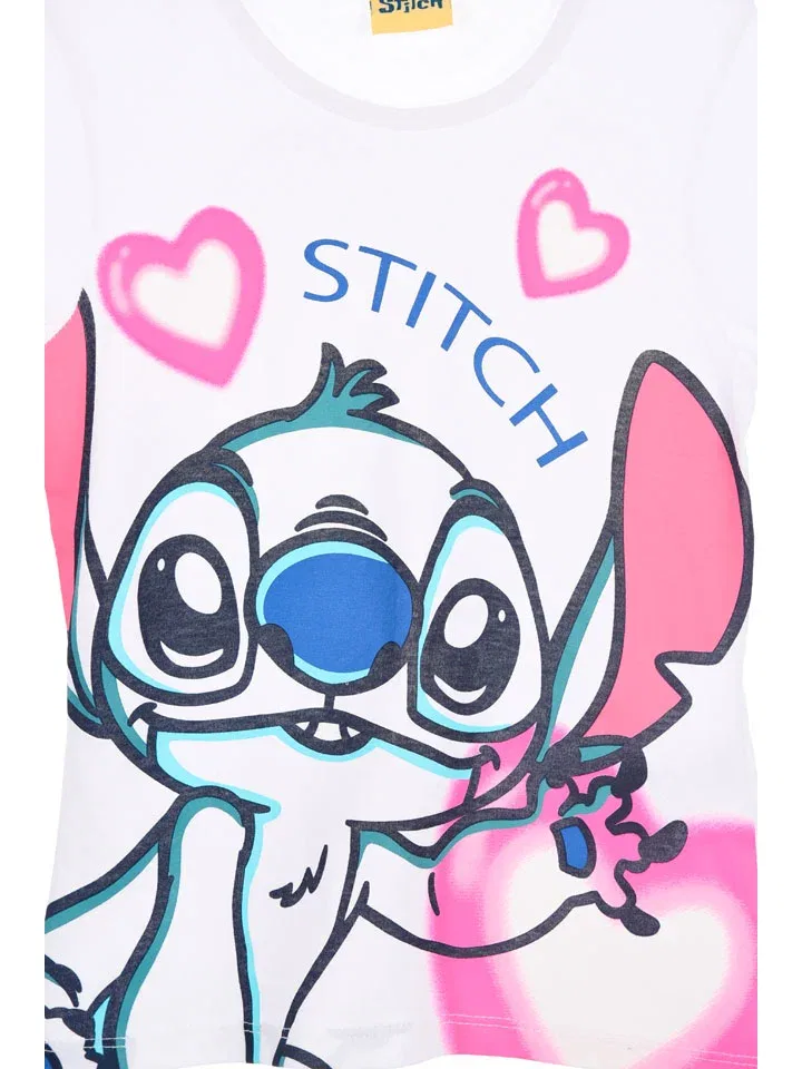 Футболка с принтом, Lilo & Stitch, белый — фото 3