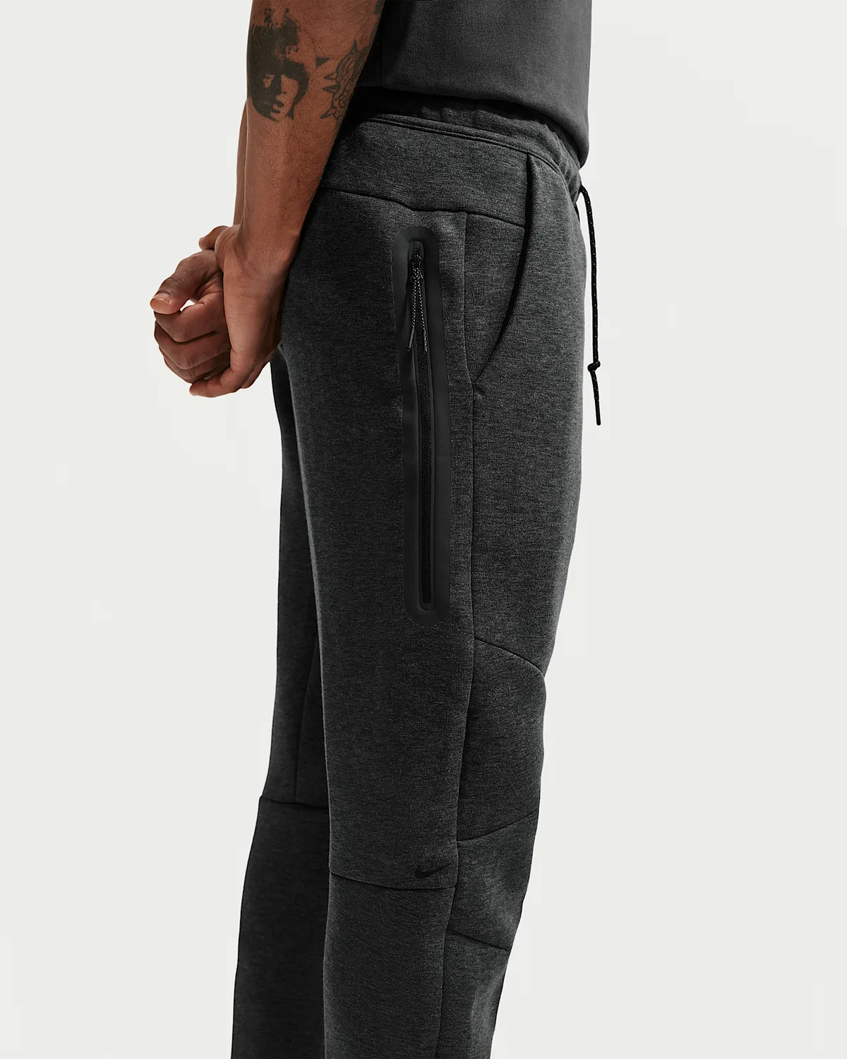 Мужские флисовые джоггеры Nike Tech, Black Heather/Black — фото 3