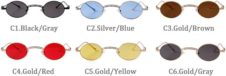 

Ретро-металлические солнцезащитные очки в стиле стимпанк, красные, маленькие овальные, для мужчин и женщин, винтажные, хип-хоп, круглые, M267 Generic, M-477