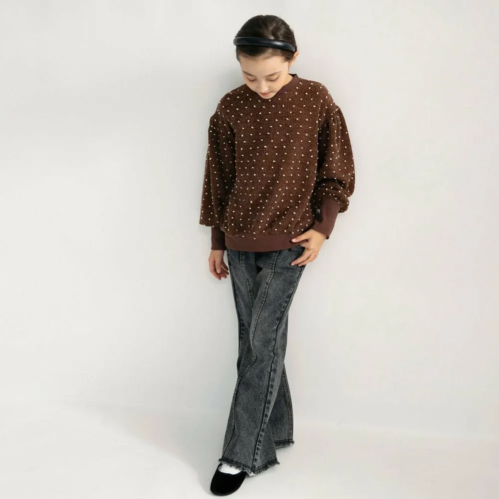 Толстовка с жаккардовым рисунком в горошек Branshes, brown — фото 4